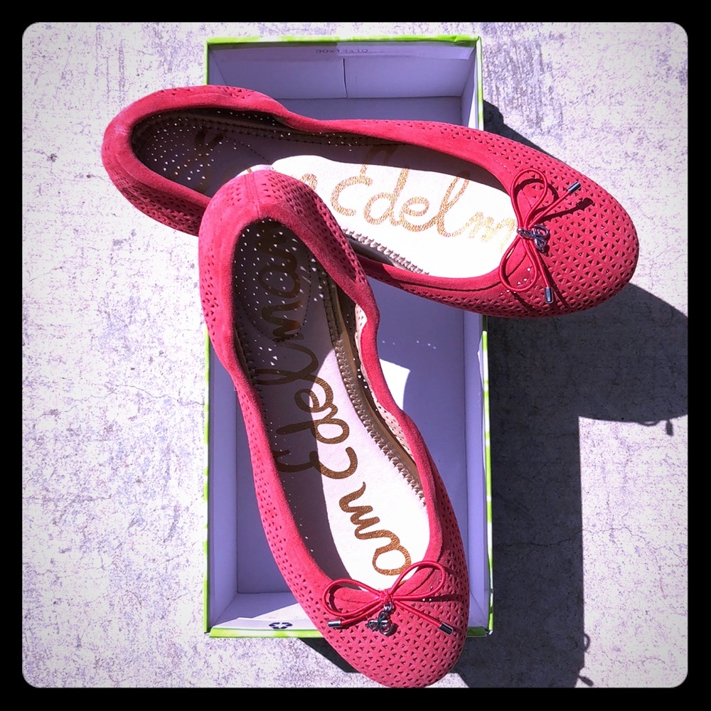 Sam Edelman Flats Felicia Hot Coral